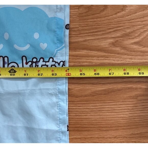 Hello Kitty Twin Flat Sheet By Sanrio Clouds & Stripes 100% Polyester - Picture 7 of 8